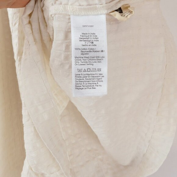 Madewell Cutout Romper in Seersucker White - Size Small - Picture 5 of 6